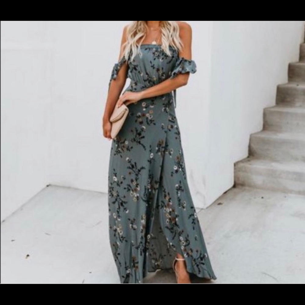Garden state off the shoulder maxi dress